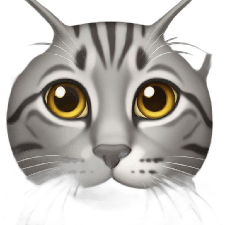 Grey tabby cat emoji