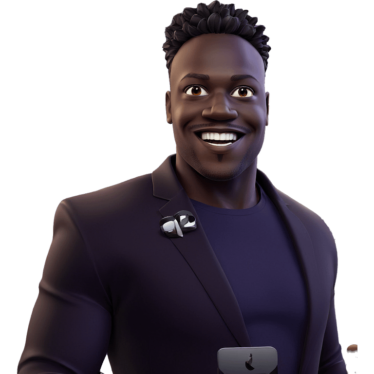 happy dark-skinned man smiling emoji