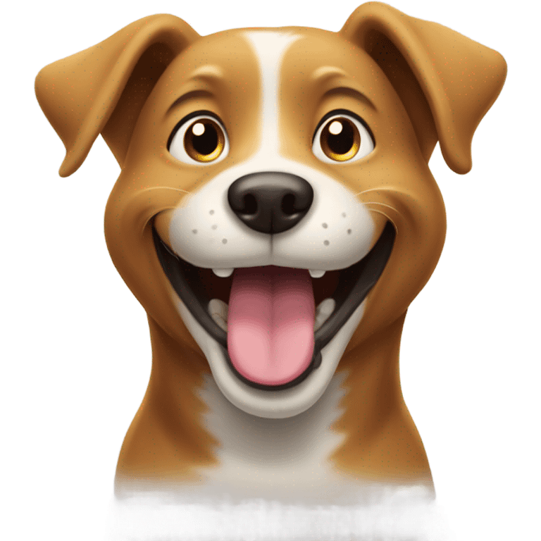 Dog with big Smile emoji