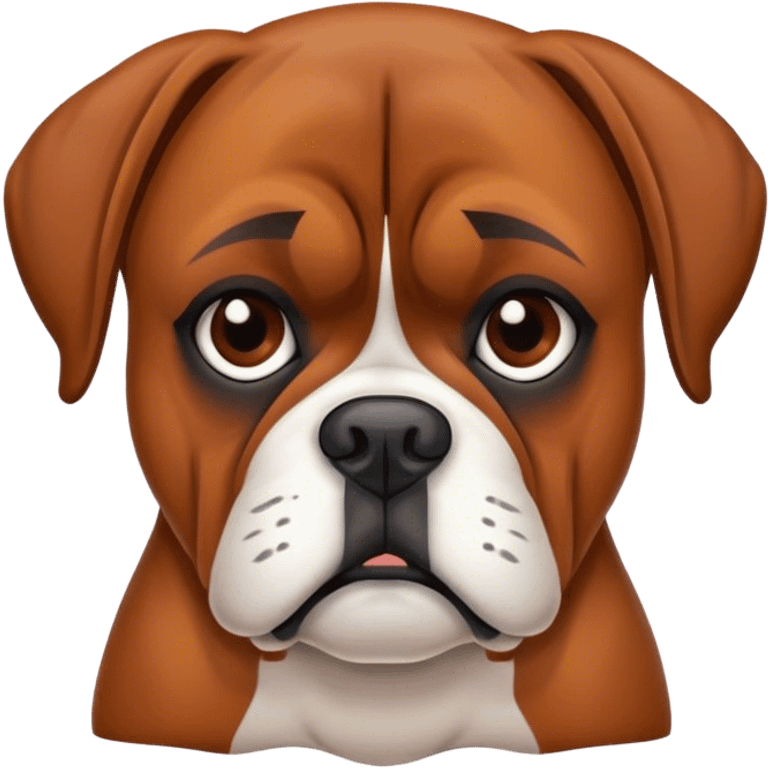 Sad boxer dog emoji