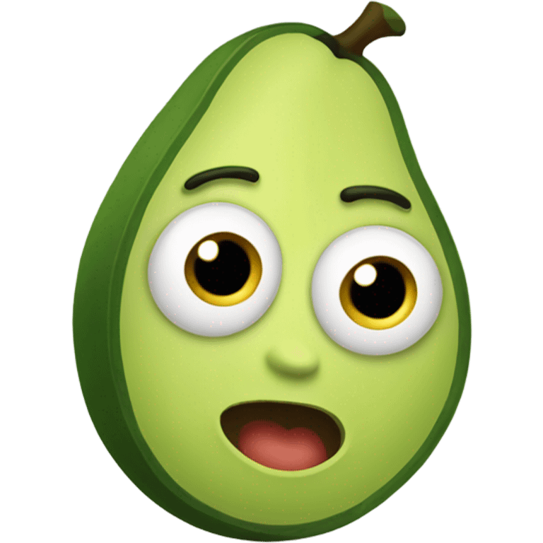 Excitedly Disgusted lady avocado emoji