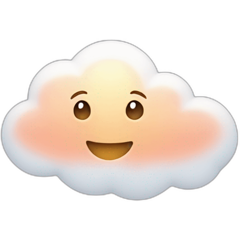 cloud from peach emoji