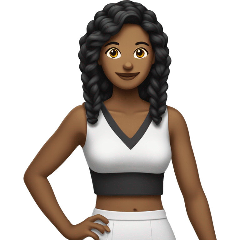 Empreendedora de pele negra e cabelo cacheado emoji