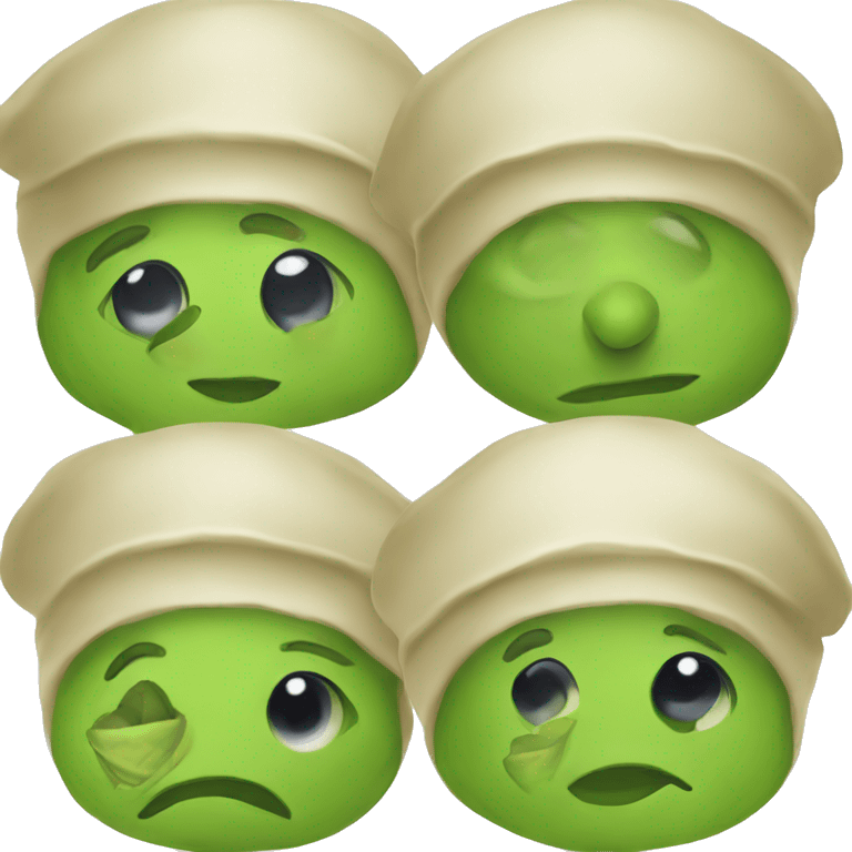 a single Brussel sprout Christmas hat emoji