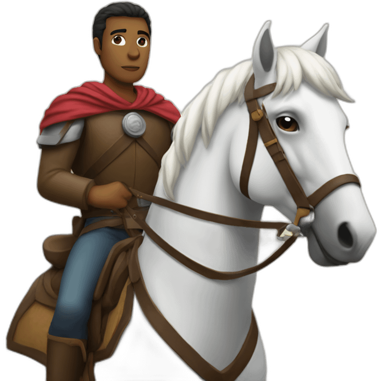 a hero on a horse emoji