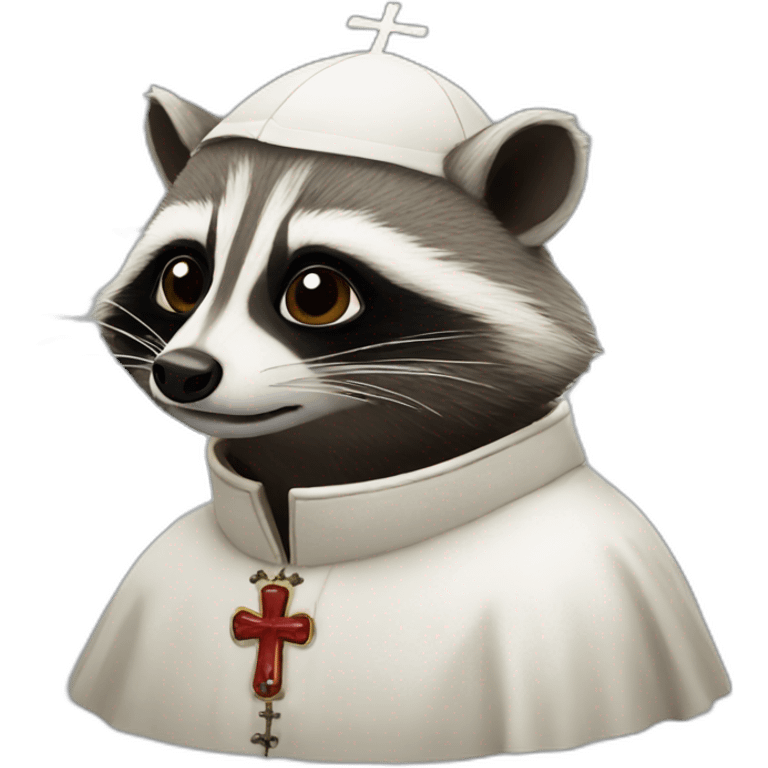 pope raccoon emoji