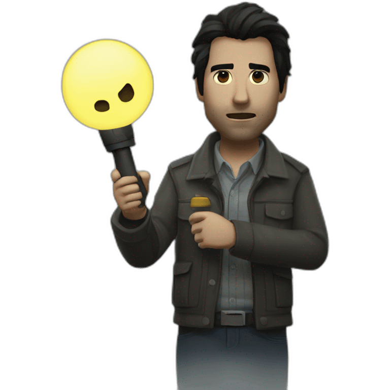 alan wake with flashlight emoji