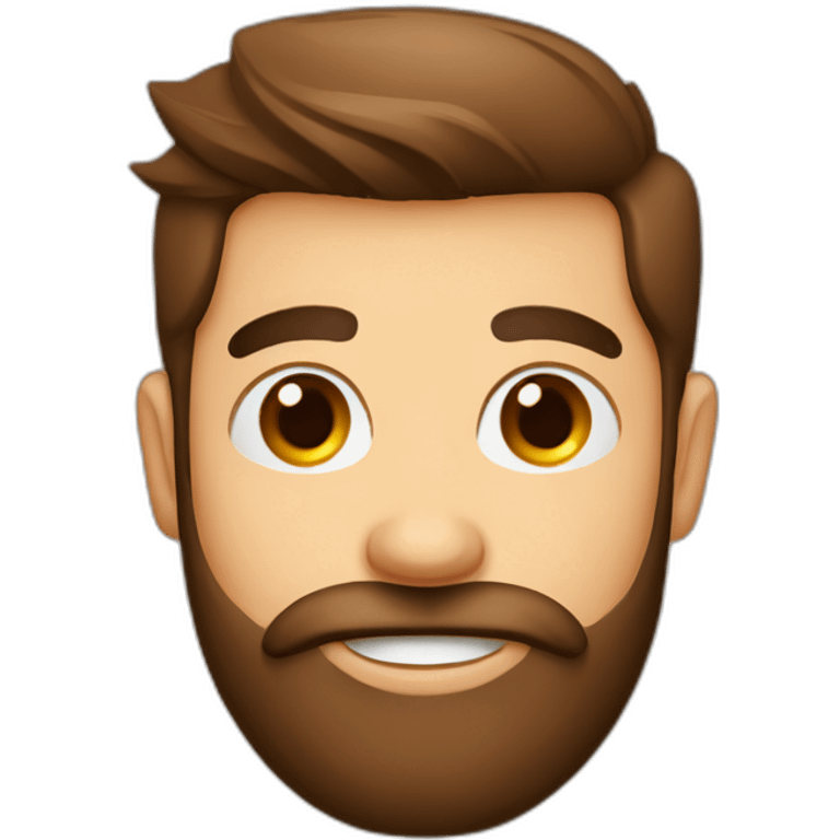 homem com barba com um copo café emoji