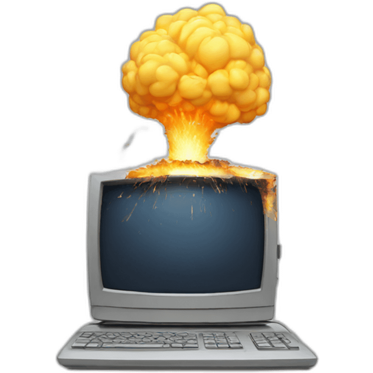 computer exploding emoji