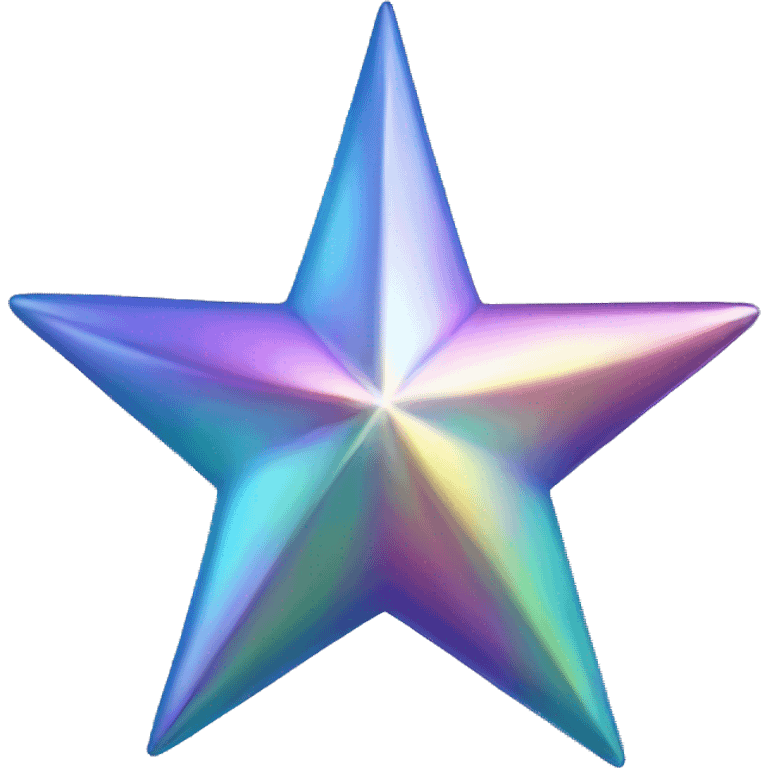 Iridescent christmas star emoji