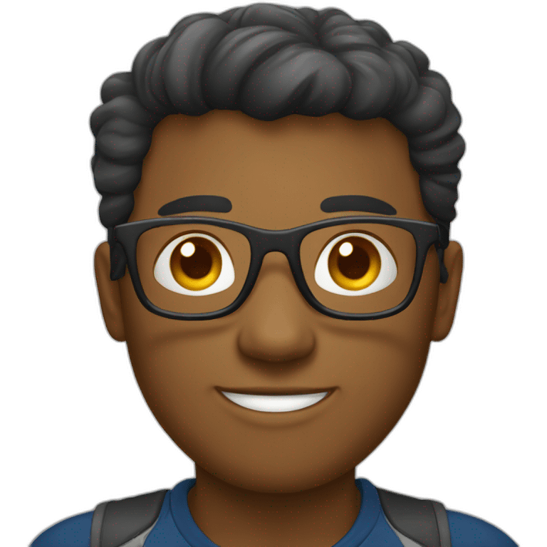 Garçon avec des lunettes emoji