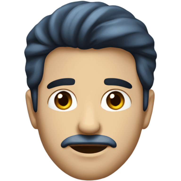 Hombre rubio de ojos azules con músculos alto y atractivo  emoji