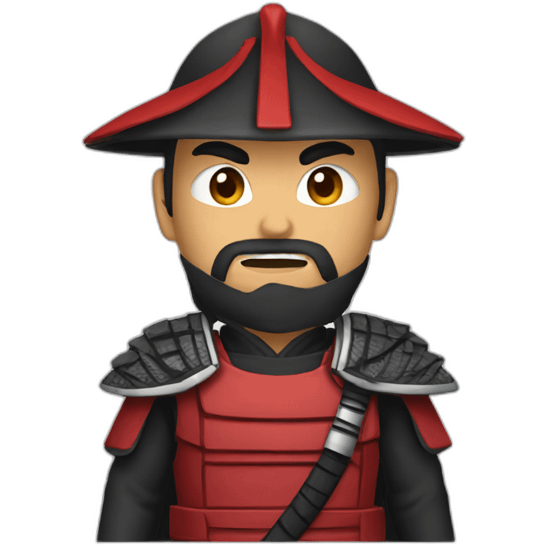 Red samourai emoji