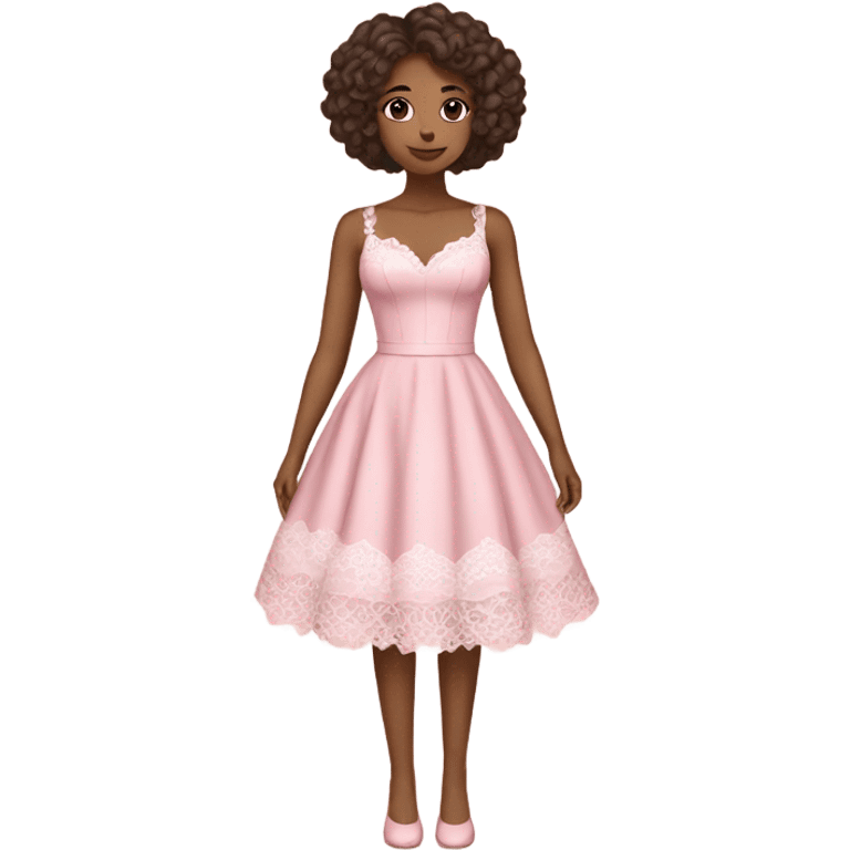 cute pink dress  emoji