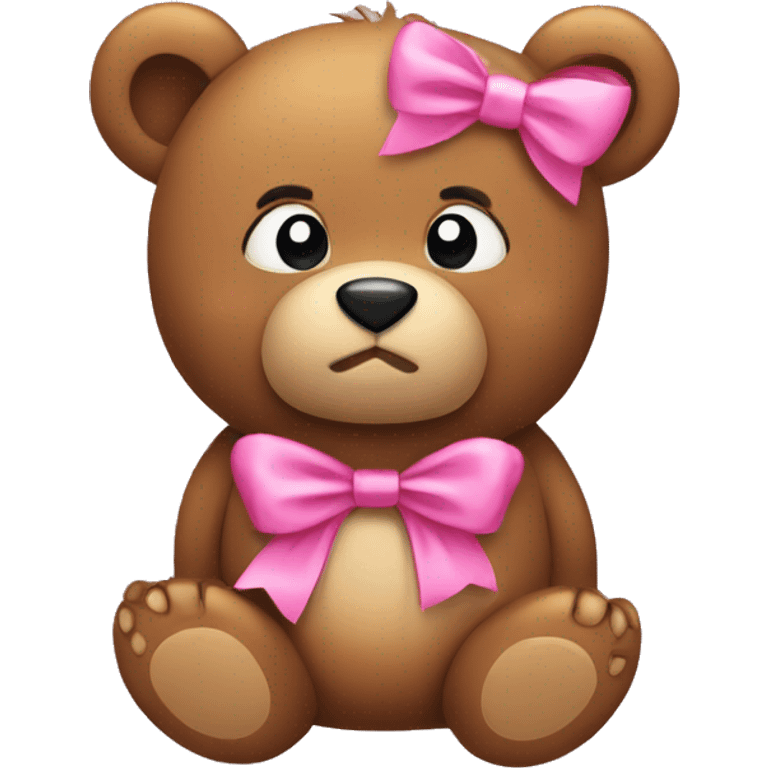 bear with a pink bow emoji