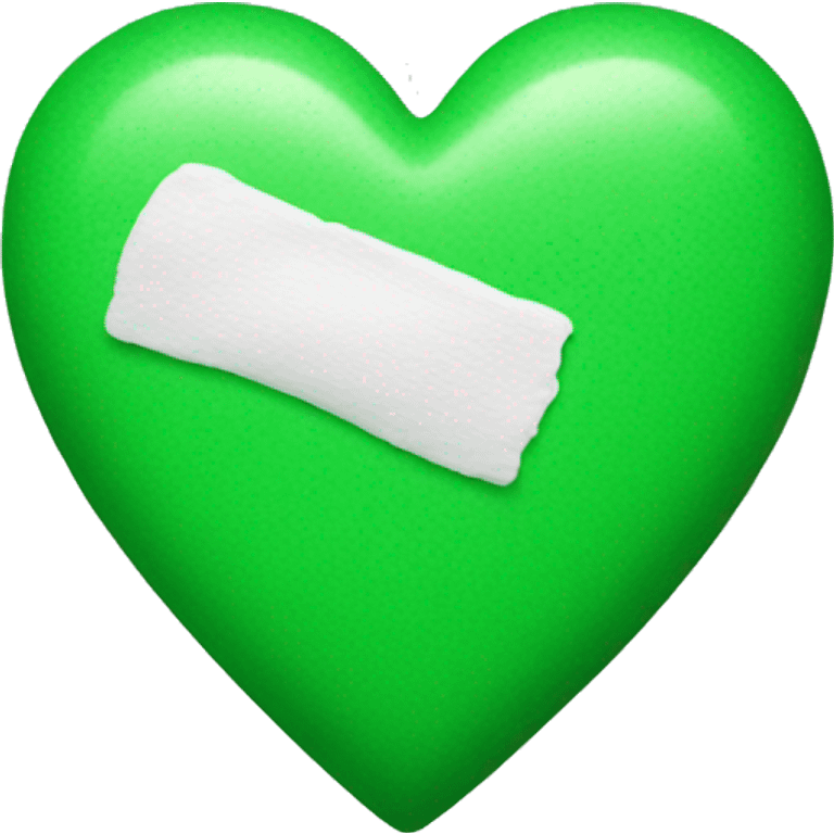 green heart with sticking plaster emoji