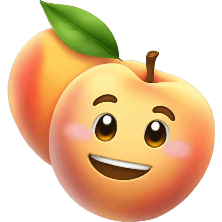 smiling peach saying good morning  emoji