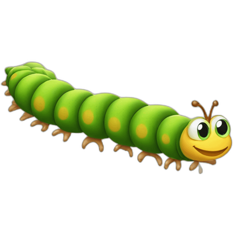 caterpillar with goose emoji