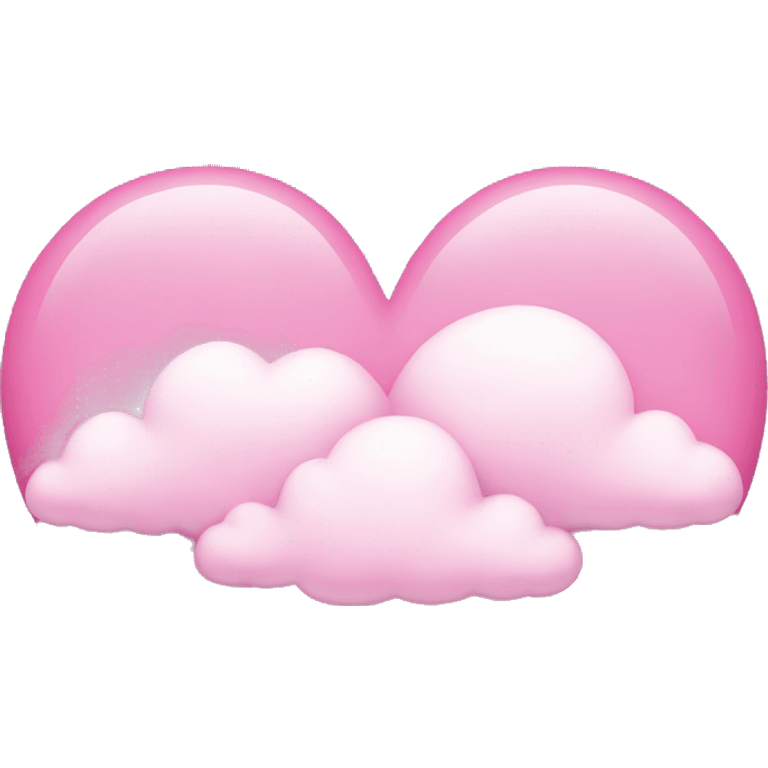 pink heart + cloud emoji