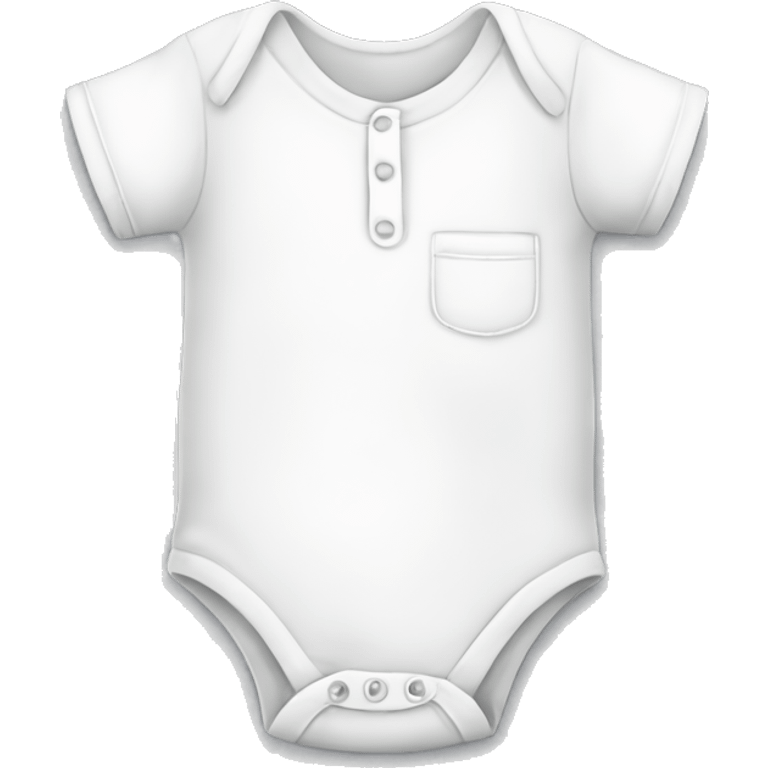 Plain white baby’s onesie shirt emoji