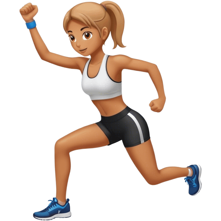 Exercising girl emoji