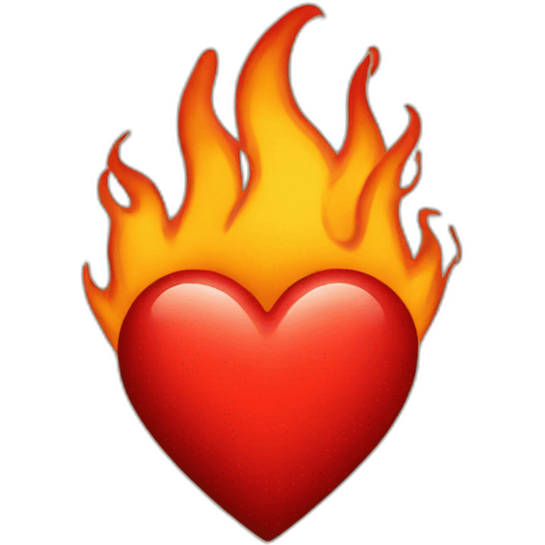 red heart with flame emoji