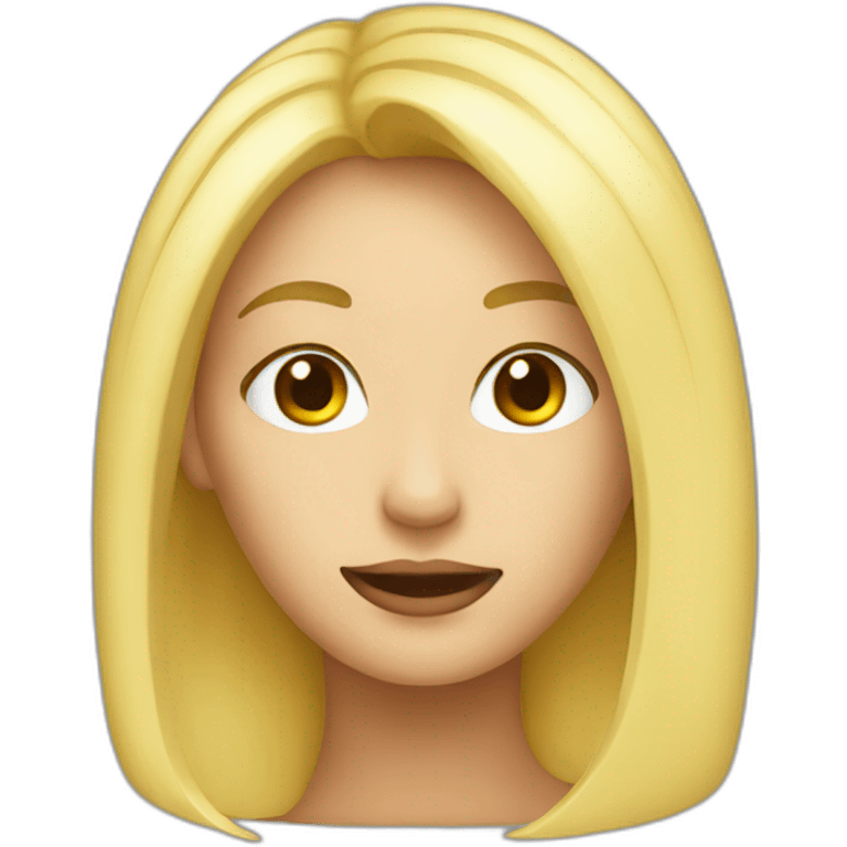 a blond woman face cam emoji