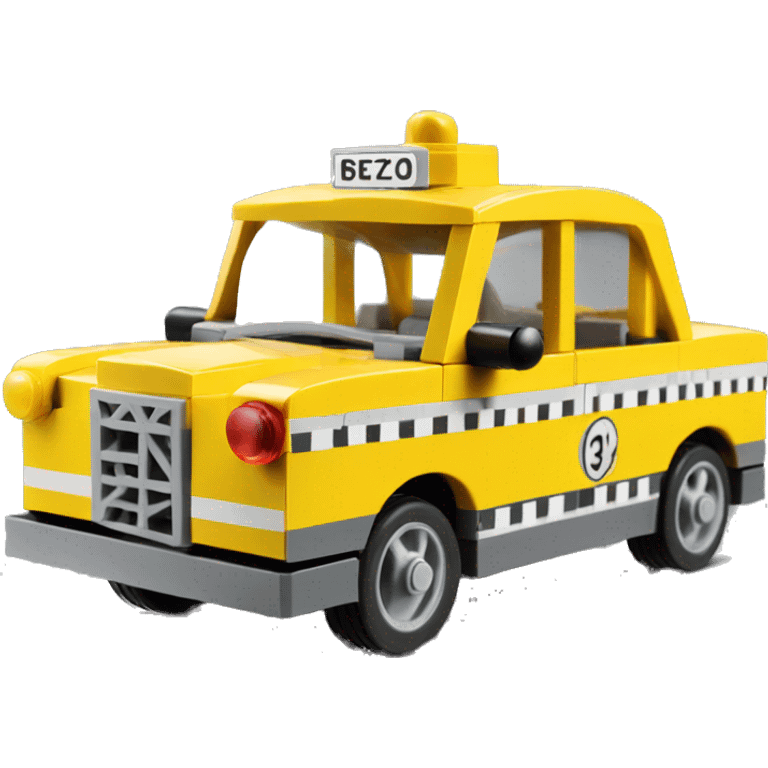 yellow taxi car lego emoji