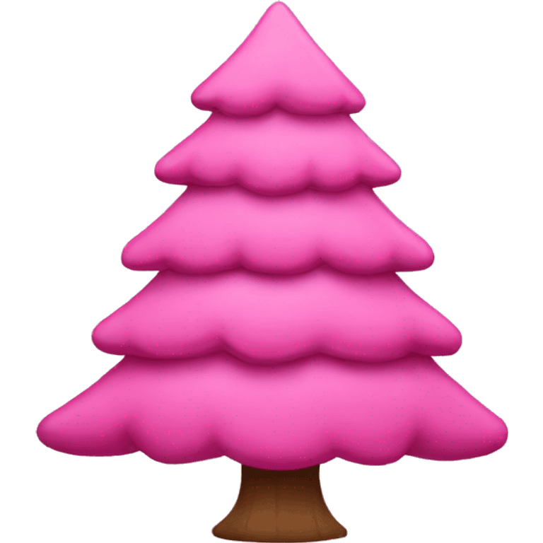 Christmas pink tree emoji