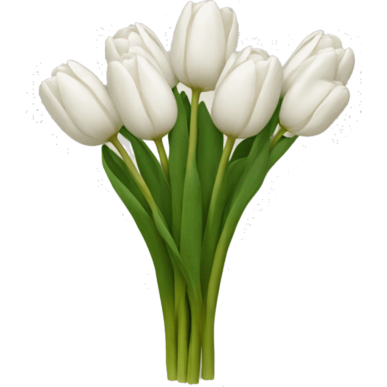 white tulip bouquet  emoji