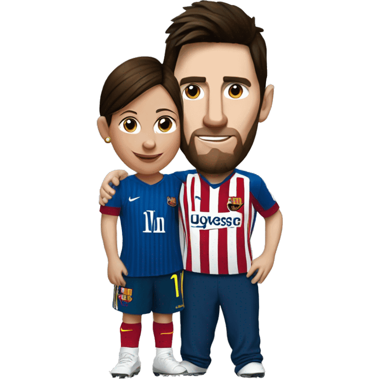 Messi and a mom emoji