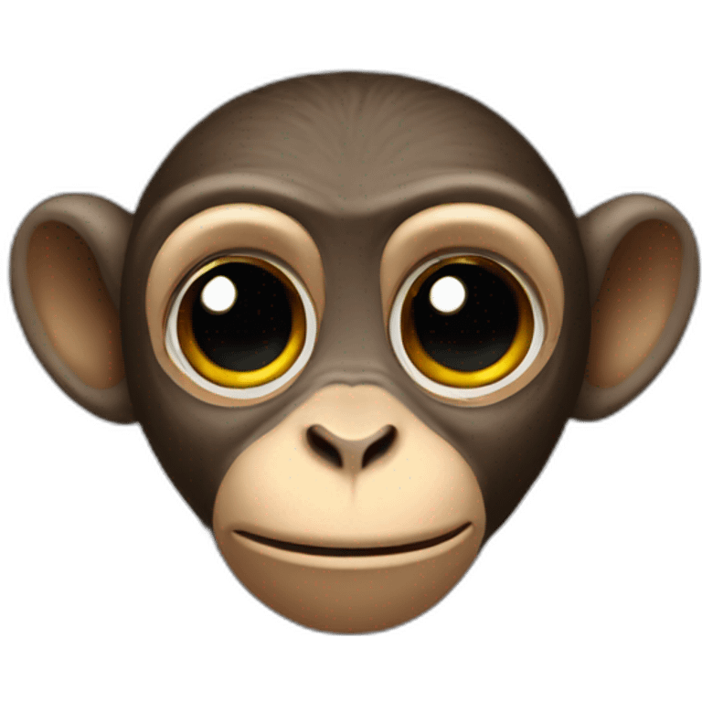 Monkey with black eyes cursed emoji