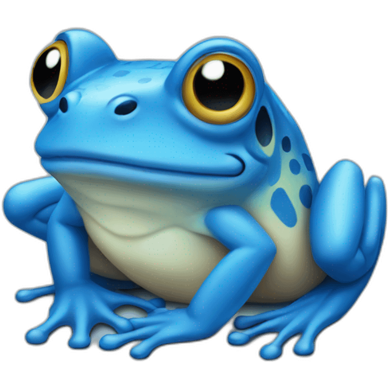 Blue Frog emoji