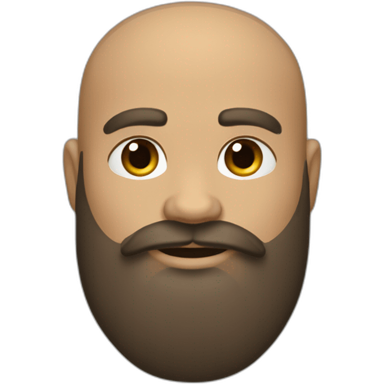 barbu brun sans moustache emoji