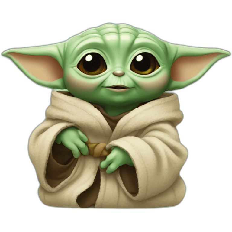 Baby Yoda with Yoda emoji