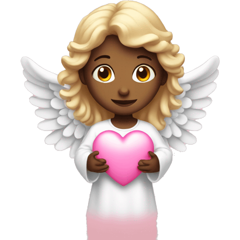 Angel with pink heart  emoji