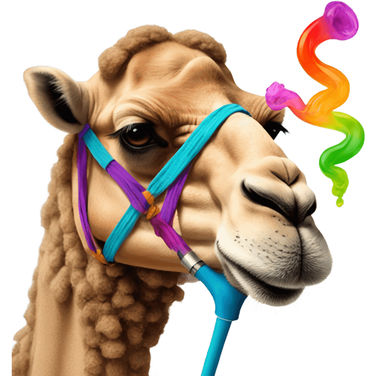 Camel smoking a bong emoji