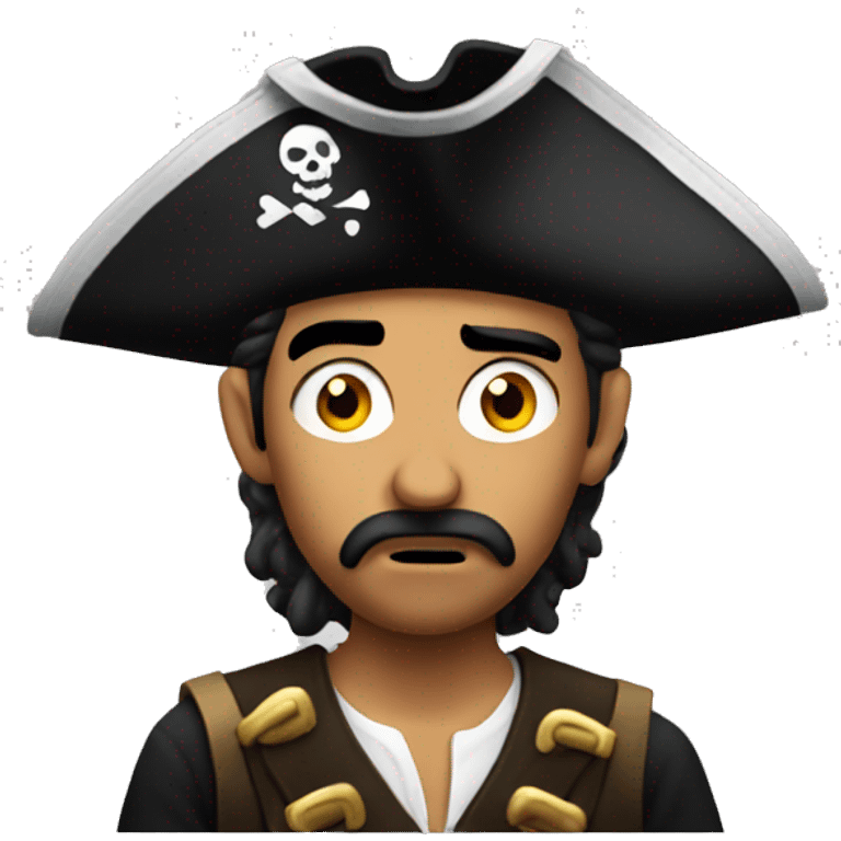 confused Hispanic pirate  emoji