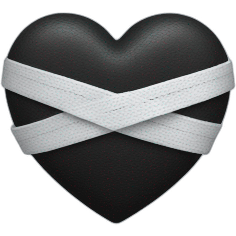 Black heart bandage emoji