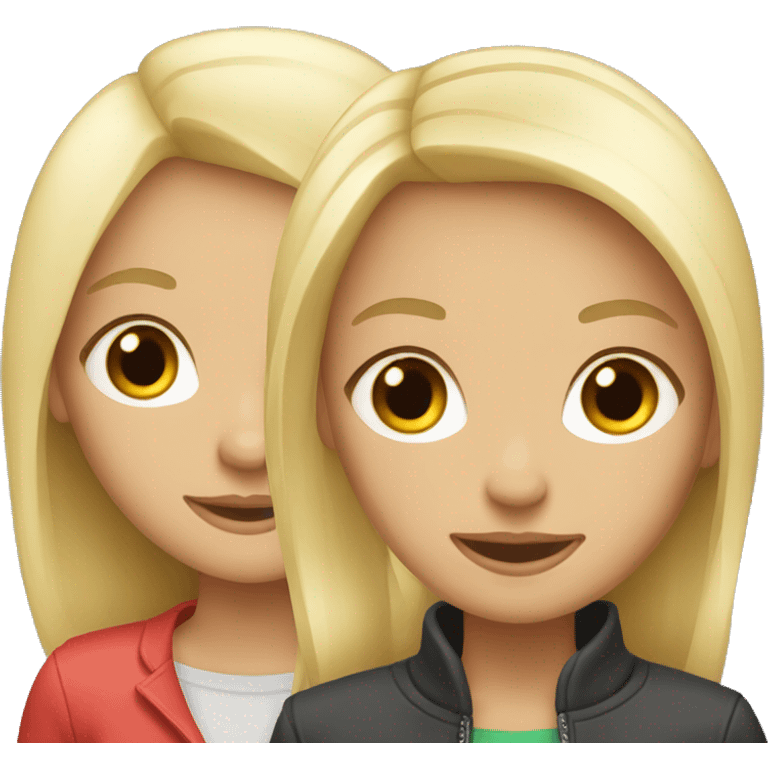 Blonde and brunette girl  emoji