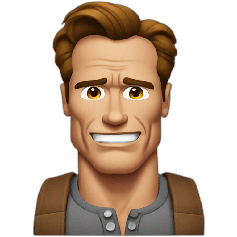 arnold schwarzenegger cartoon wearing henley emoji