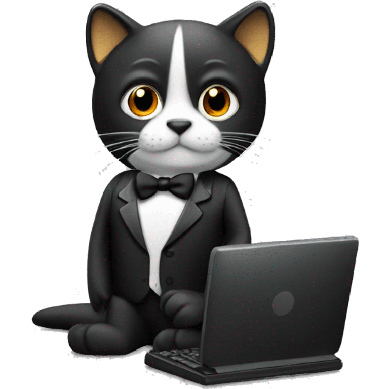 Tux using a PC-Keyboard emoji