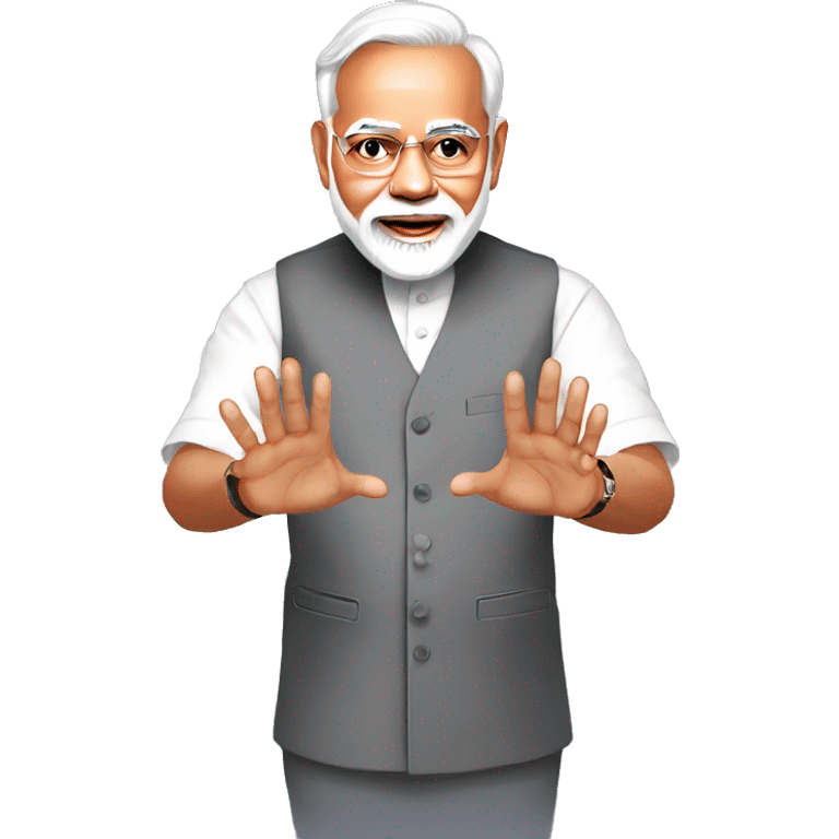 Prime minister modi joining his hands emoji