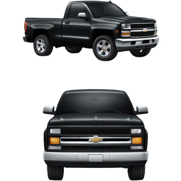 black chevrolet truck emoji