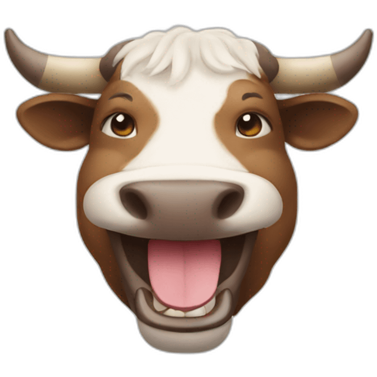 Happy bull emoji