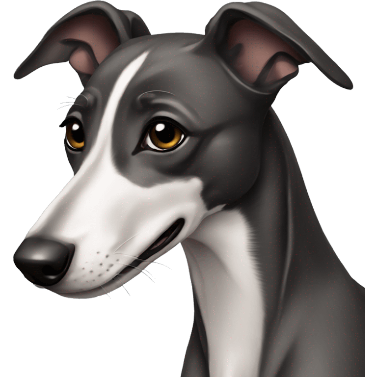 black greyhound puppy emoji