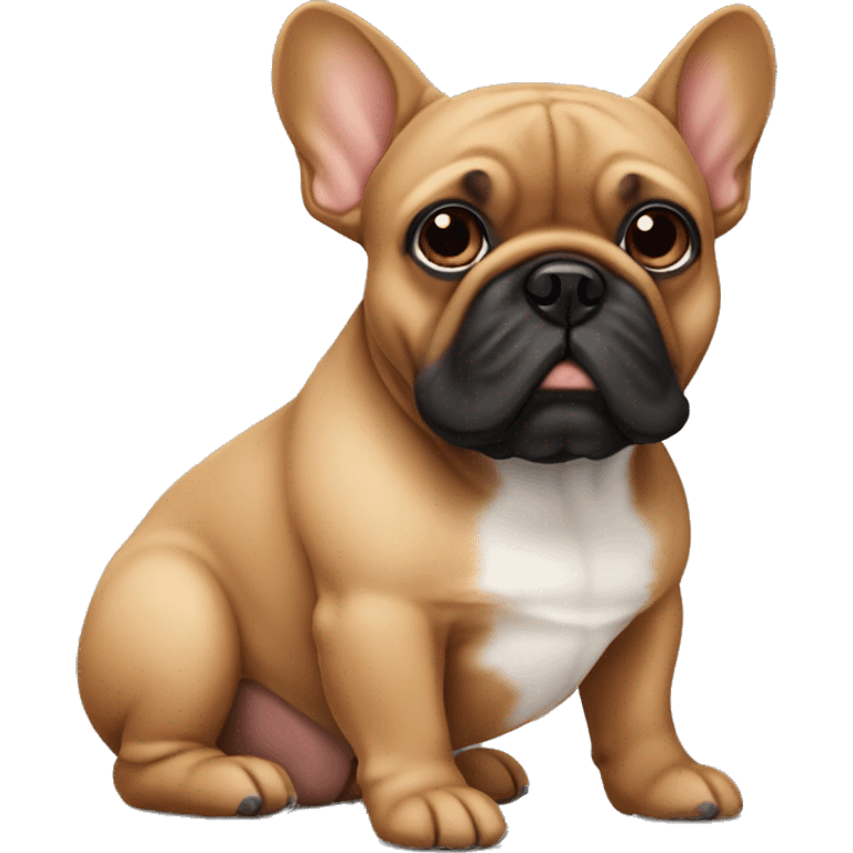 Brown French Bulldog Dog With Black Nose emoji