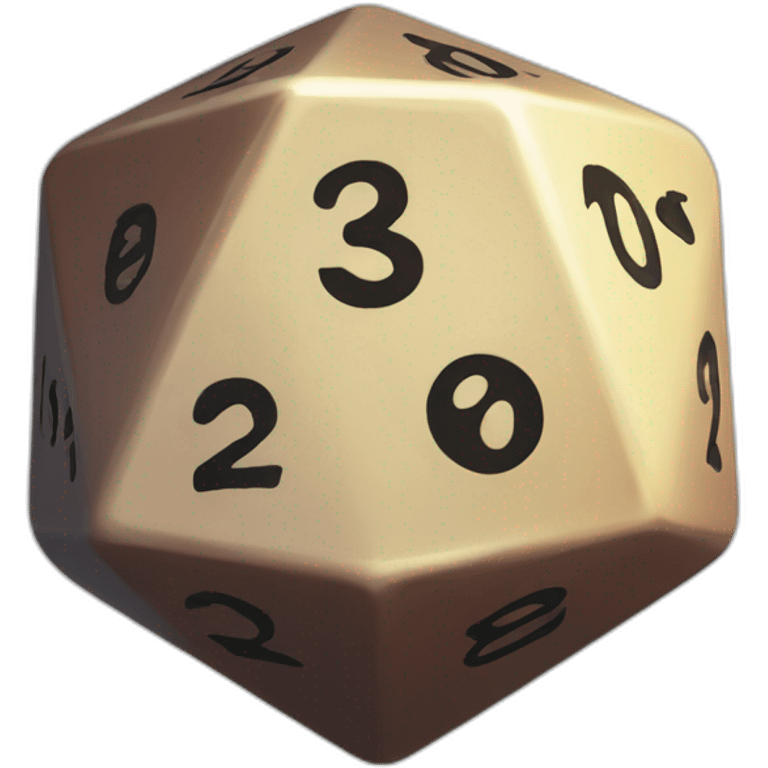 D20 dice emoji