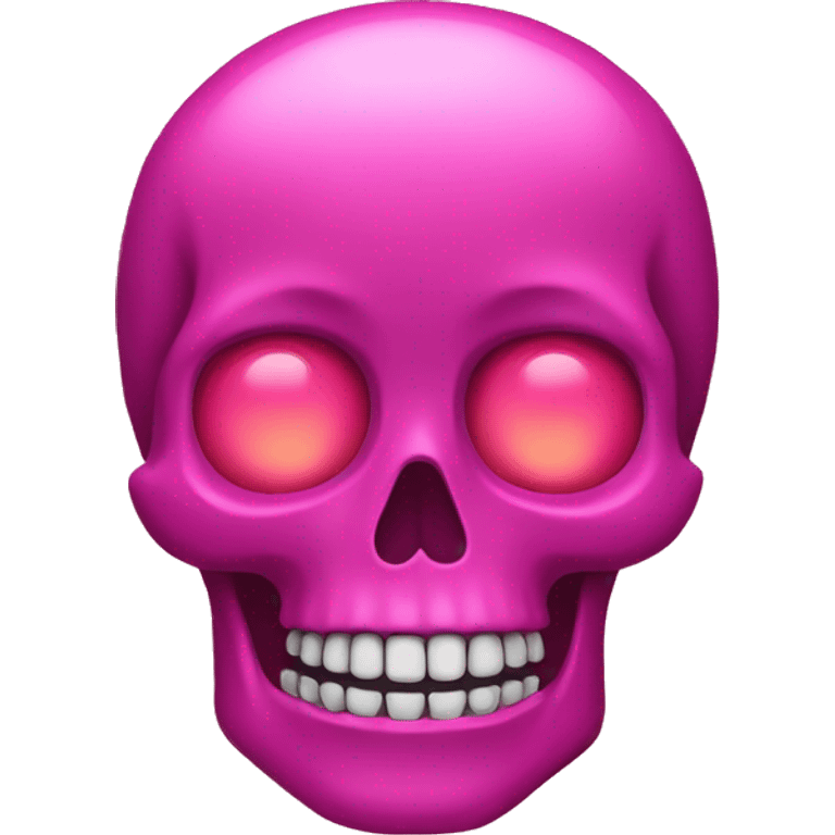 A hot pink skeleton  emoji