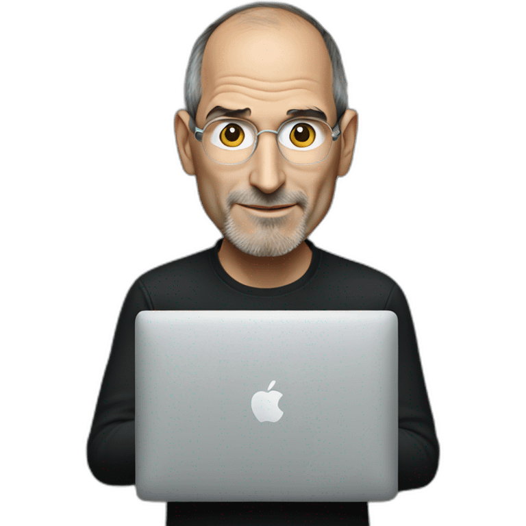 Steve Jobs with a MacBook Pro  emoji